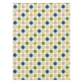 Retro Groovy Summer Flowers Stems Tafelkleed (Voorkant)