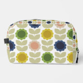 Retro Groovy Summer Flowers Stems Toilettasje (Voorkant)