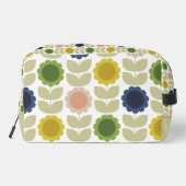 Retro Groovy Summer Flowers Stems Toilettasje (Achterkant)