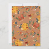 Retro Groovy Sunshine Bloemkracht Verjaardagsfeest Kaart (Achterkant)