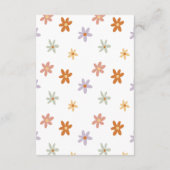 Retro Groovy Sunshine Meisje Verjaardagsfeest Bedankkaart (Achterkant)