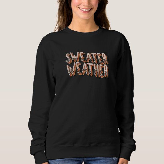 Retro Groovy Sweater Weather Herfst Winter Leopard (Voorkant)