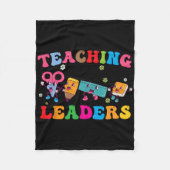 Retro Groovy Teaching Future Leaders Back To Schoo Fleece Deken (Voorkant)