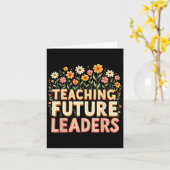 Retro Groovy Teaching Future Leaders Tees Flower P Kaart (Gele Bloem)