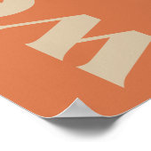 Retro groovy teal beige typography welcome wedding poster (Hoek)