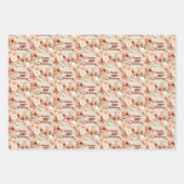 Retro groovy terracotta bordeaux blush 30 jaar inpakpapier vel (Voorkant 2)