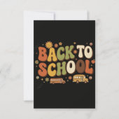 Retro Groovy Terug naar School Ontwerp Bedankkaart (Voorkant)