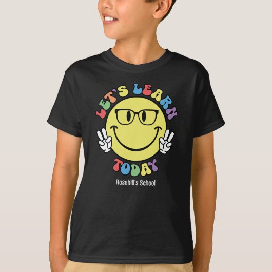 Retro groovy Terug naar school T-shirt (Voorkant)
