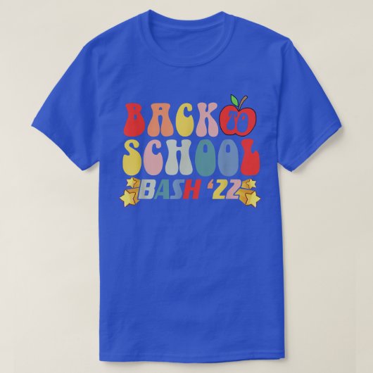 Retro Groovy terug naar schoolbasis 2022 T-shirt (Design voorkant)