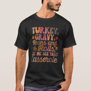 Retro Groovy Thanksgiving turkije - zegenbonen T-shirt