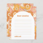 Retro groovy time capsule note (Voorkant / Achterkant)