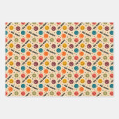 Retro Groovy Trippy Quirky Aesthetisch Gezicht Inpakpapier Vel (Voorkant 3)