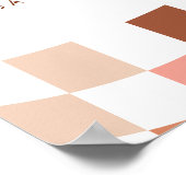 Retro Groovy Twee Cool Meisjes 2e Verjaardag Welko Poster (Hoek)