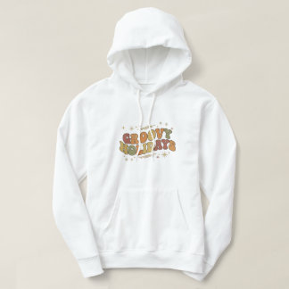 Retro Groovy Vakantie Hoodie Vintage 70s Kerstmis