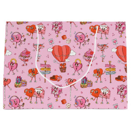 Retro Groovy Valentijn Cartoons Groot Cadeauzakje