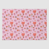Retro Groovy Valentijn Cartoons Tissuepapier (Voorkant)