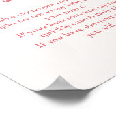 Retro Groovy valentijn 'don't say baby' feestbord Poster (Hoek)