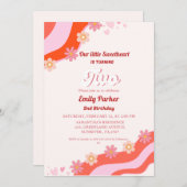 Retro Groovy Valentijn Sweetheart 2e Verjaardag Kaart (Voorkant / Achterkant)