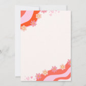 Retro Groovy Valentijn Sweetheart Baby shower Inv Kaart (Achterkant)