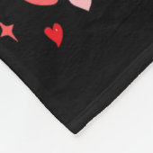 Retro Groovy Valentijnsstemming Hart Gezicht Manne Fleece Deken (Hoek)