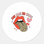 Retro Groovy Valentines Day Dress You Blow Me Away Ronde Sticker (Voorkant)