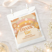 Retro groovy verjaardag bedankt bedankzakje (Geknipt)