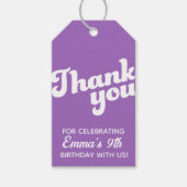 Retro Groovy Verjaardag Bedankt Favoriet Cadeautag Cadeaulabel (Voorkant)