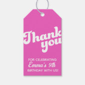 Retro Groovy Verjaardag Dank u Favor Cadeau Labels Cadeaulabel (Voorkant)