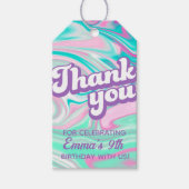 Retro Groovy Verjaardag Dank u Favor Cadeau Labels Cadeaulabel (Voorkant)