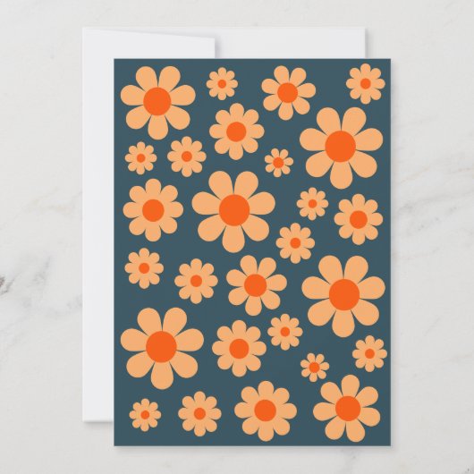 Retro Groovy Verjaardagsfeest Kaart (Achterkant)