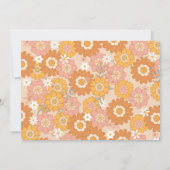 Retro groovy verjaardagsfoto dank u kaart (Achterkant)