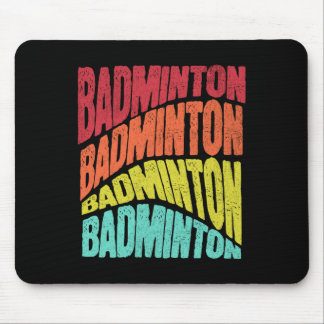 Retro Groovy Vibe Badminton Sports Team Muismat