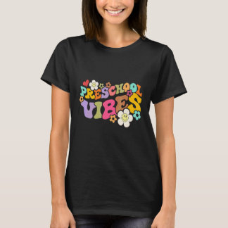 Retro Groovy Voorschoolse Sfeer Pre K Leraar Terug T-shirt