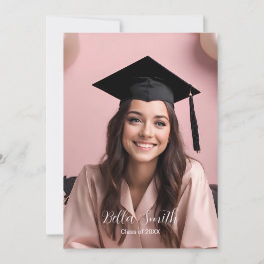 Retro Groovy Vortex Wavy Pastel Afstuderen Kaart (Achterkant)