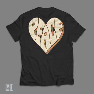 Retro Groovy Vredeshart Inspirerend Essentieel T-shirt