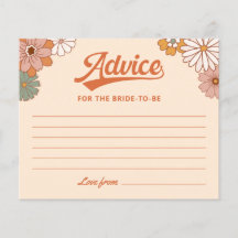 Retro Groovy Vrijgezellenfeest Advies Kaart