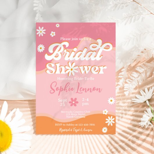 Retro Groovy Vrijgezellenfeest, jaren 70 Hippie Vi Kaart