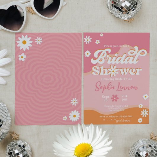 Retro Groovy Vrijgezellenfeest, jaren 70 Hippie Vi Kaart