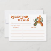 Retro Groovy Vrijgezellenfeest Recept Kaart (Voorkant)