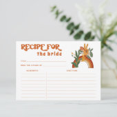 Retro Groovy Vrijgezellenfeest Recept Kaart (Staand voorkant)