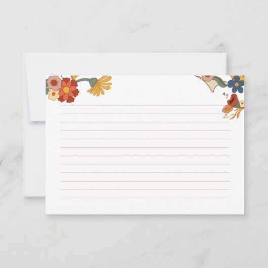 Retro Groovy Vrijgezellenfeest Recept Kaart (Achterkant)