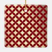 Retro Groovy Vrolijk Kerstfeest Familiefoto Keramisch Ornament (Achterkant)