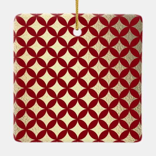 Retro Groovy Vrolijk Kerstfeest Familiefoto Keramisch Ornament (Achterkant)