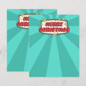 Retro groovy vrolijke kersttekst (Voorkant / Achterkant)