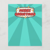 Retro groovy vrolijke kersttekst (Achterkant)