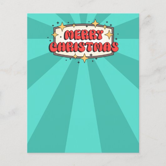 Retro groovy vrolijke kersttekst (Voorkant)