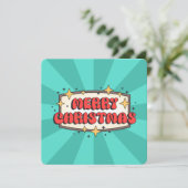 Retro groovy vrolijke kersttekst (Staand voorkant)