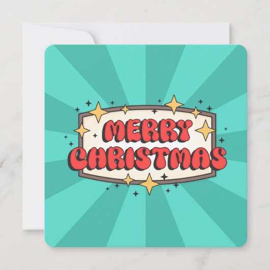 Retro groovy vrolijke kersttekst (Voorkant)