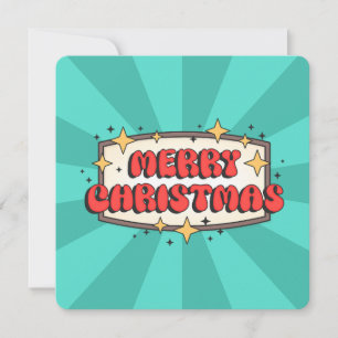 Retro groovy vrolijke kersttekst