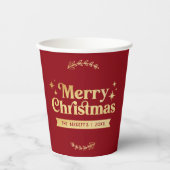 Retro Groovy Vrolijke Kerstvakantie Papieren Bekers (Voorkant)